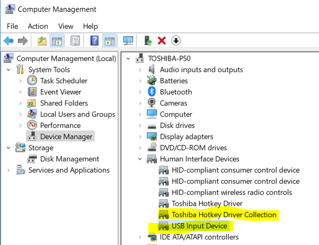 Ambit in Devices Manager